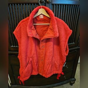 Free People Scout It Out Vest XL cranberry NWT